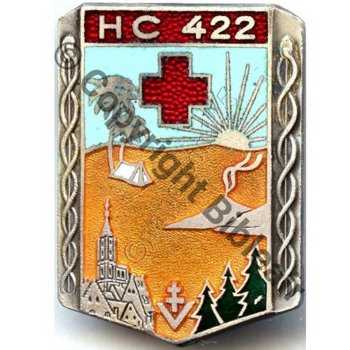 HC  HOPITAL CAMPAGNE 422  A.AUGIS ST.BARTH LYON 3Lignes Bol allonge Grenu Src.STELLA MAP98Eur